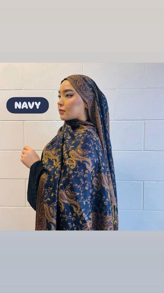 Pashmina Hijabs (Navy)